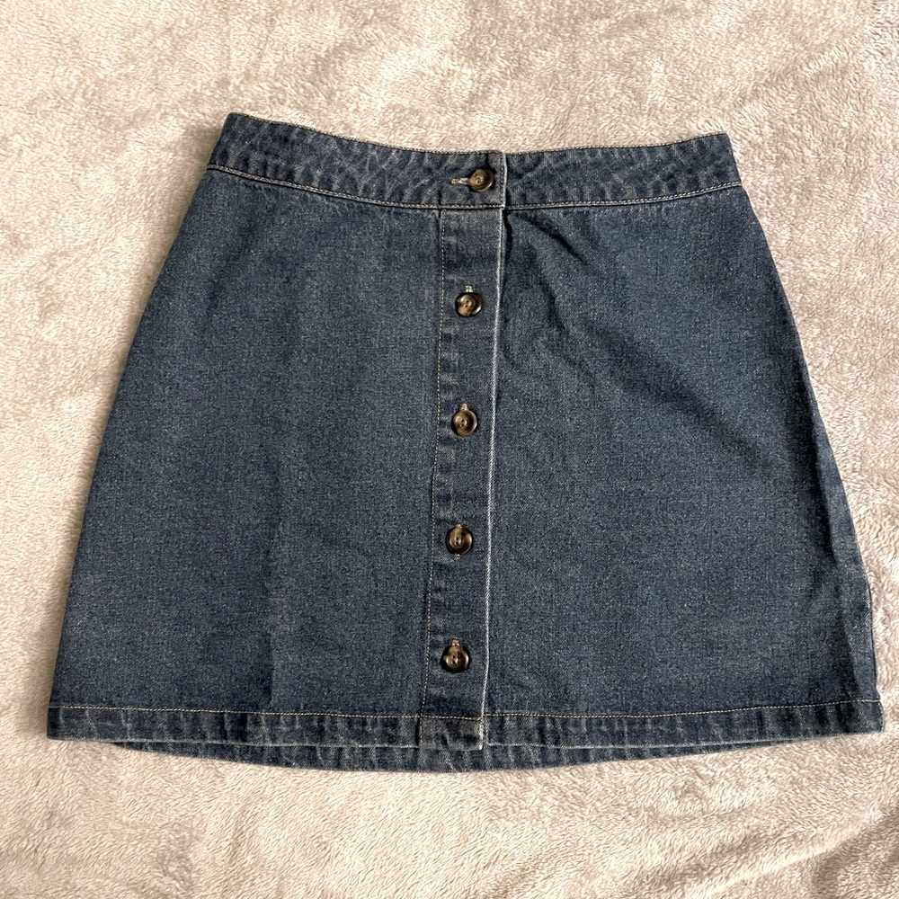 Forever 21 denim button down mini skirt
